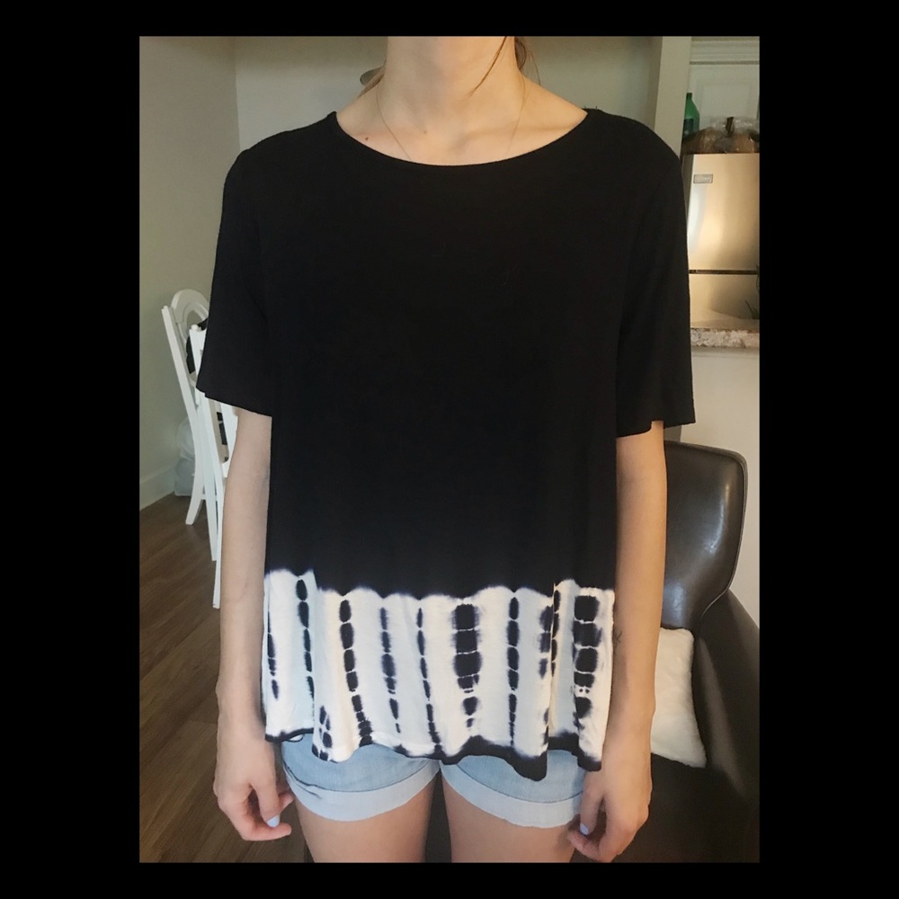 Navy Tie-Dye Top